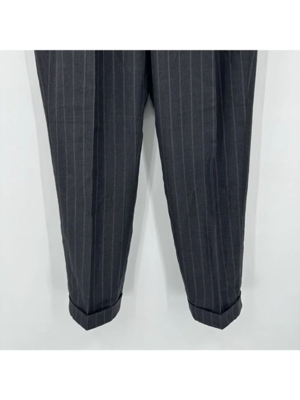 BROOSK BROTHERS GOLDEN FLEECE SUIT 40R 33W 28L charcoal pinstripe executive